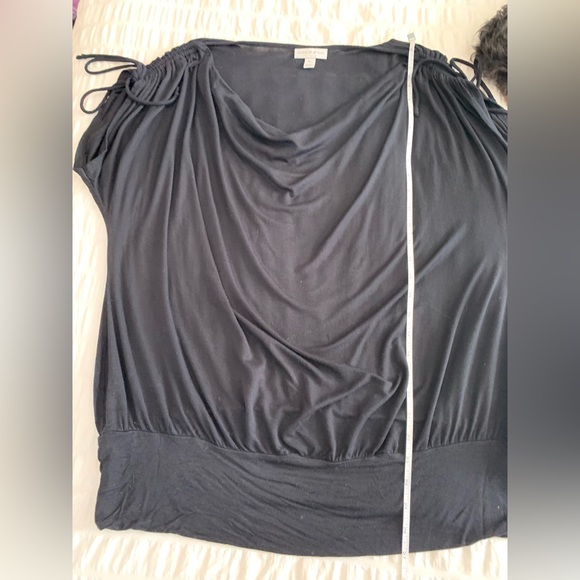 Fashion Bug Black Drape Neck Blouse - Picture 12 of 16